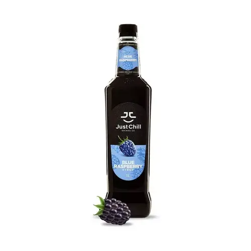 JUST CHILL DRINKS CO. Blue Raspberry Fruit Syrup 1 Liter JUST CHILL DRINKS CO. Blue Raspberry Fruit Syrup 1 Liter