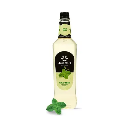 JUST CHILL DRINKS CO. Wild Mint Fruit Syrup 1 Liter JUST CHILL DRINKS CO. Wild Mint Fruit Syrup 1 Liter