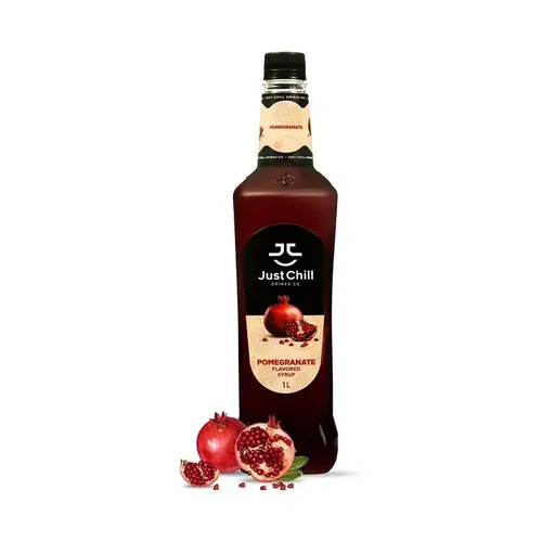 JUST CHILL DRINKS CO. Pomegranate Fruit Syrup 1 Liter JUST CHILL DRINKS CO. Pomegranate Fruit Syrup 1 Liter
