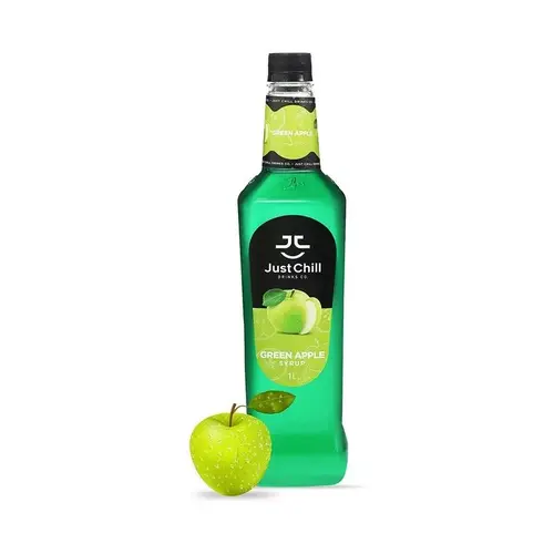 JUST CHILL DRINKS CO. Green Apple Fruit Syrup 1 Liter JUST CHILL DRINKS CO. Green Apple Fruit Syrup 1 Liter