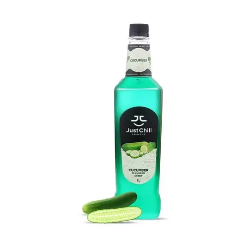 JUST CHILL DRINKS CO. Cucumber Fruit Syrup 1 Liter JUST CHILL DRINKS CO. Cucumber Fruit Syrup 1 Liter