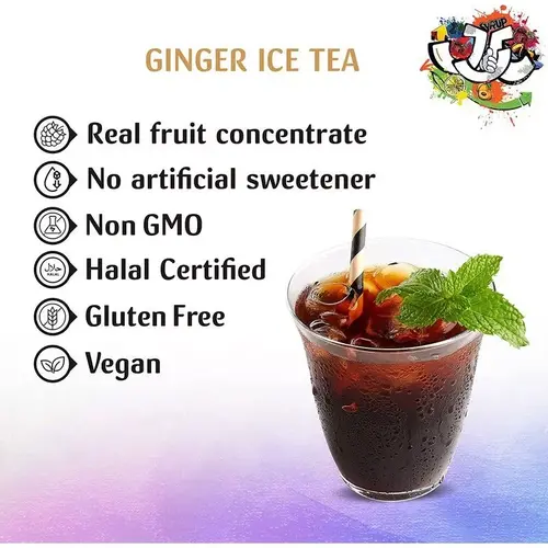 JUST CHILL DRINKS CO. Ginger Ice Tea Syrup 1 Liter