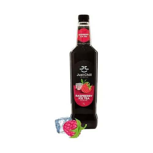 JUST CHILL DRINKS CO. Raspberry Ice Tea Syrup 1 Liter