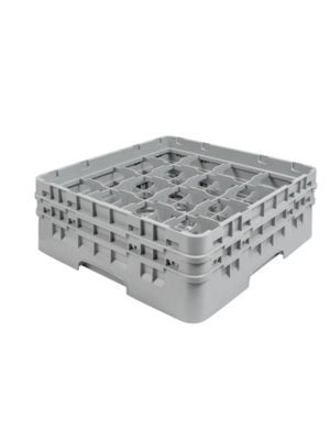 CAMBRO Full Size Glass Rack with 16 Compartments and 2 Extenders