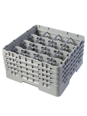 CAMBRO Full Size Glass Rack with 16 Compartments and 4 Extenders CAMBRO Full Size Glass Rack with 16 Compartments and 4 Extenders