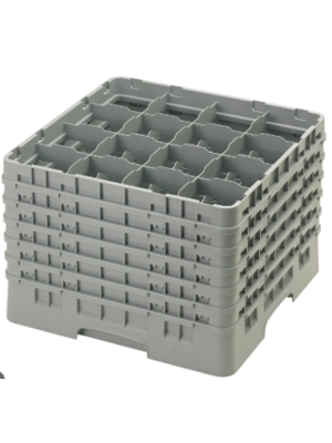 CAMBRO Full Size Glass Rack with 16 Compartments and 6 Extenders CAMBRO Full Size Glass Rack with 16 Compartments and 6 Extenders