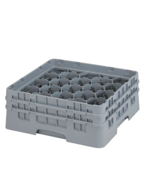 CAMBRO Full Size Glass Rack with 20 Compartments and 2 Extenders
