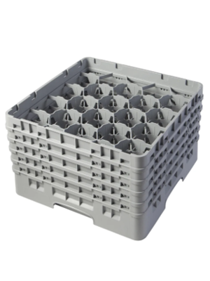 CAMBRO Full Size Glass Rack with 20 Compartments and 5 Extenders