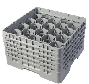 Full Size Glass Rack with 20 Compartments and 5 Extenders - Chef's Play