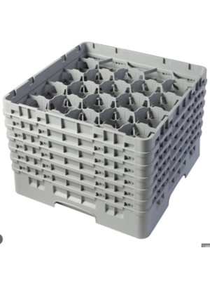 CAMBRO Full Size Glass Rack with 20 Compartments and 6 Extenders CAMBRO Full Size Glass Rack with 20 Compartments and 6 Extenders