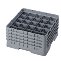 Full Size Glass Rack with 25 Compartments and 4 Extenders