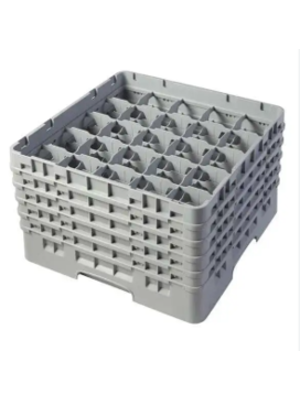 CAMBRO Full Size Glass Rack with 25 Compartments and 5 Extenders