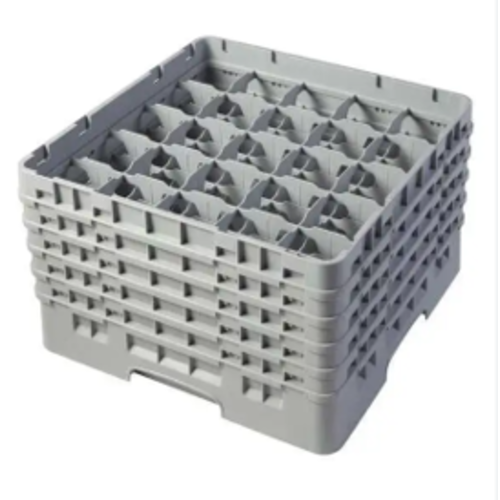 CAMBRO Full Size Glass Rack with 25 Compartments and 5 Extenders