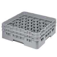 Full Size Glass Rack with 30 Compartments and 2 Extenders