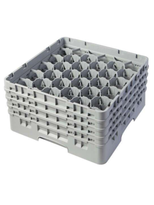 CAMBRO Full Size Glass Rack with 30 Compartments and 4 Extenders