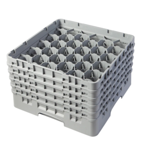 CAMBRO Full Size Glass Rack with 30 Compartments and 5 Extenders