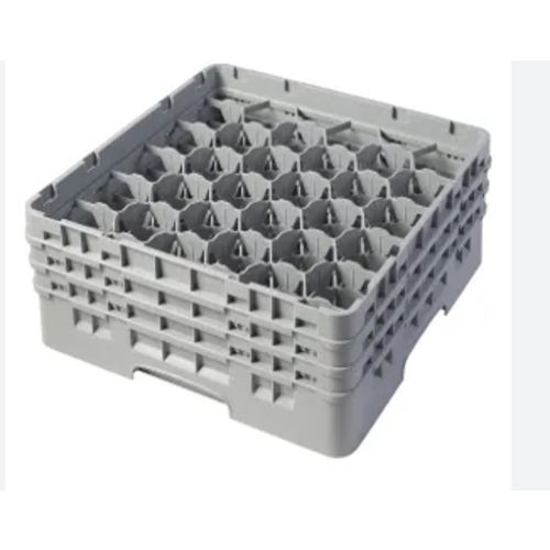 CAMBRO Full Size Glass Rack with 36 Compartments and 3 Extenders