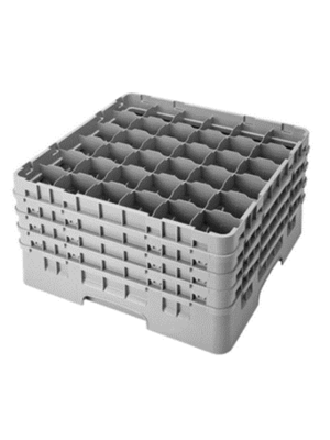 CAMBRO Full Size Glass Rack with 36 Compartments and 4 Extenders