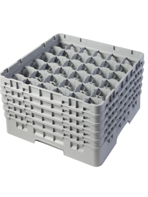 CAMBRO Full Size Glass Rack with 36 Compartments and 5 Extenders CAMBRO Full Size Glass Rack with 36 Compartments and 5 Extenders