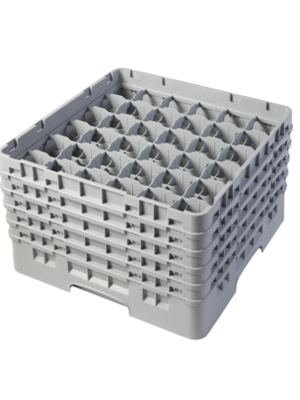 CAMBRO Full Size Glass Rack with 36 Compartments and 5 Extenders