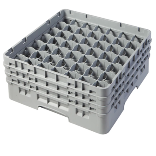 CAMBRO Full Size Glass Rack with 49 Compartments and 3 Extenders