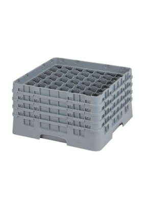 CAMBRO Full Size Glass Rack with 49 Compartments and 4 Extenders