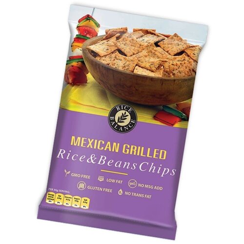 RICE BALANCE Rice & Beans Chips Mexican Grilled 48Pcs x 30 Grams RICE BALANCE Rice & Beans Chips Mexican Grilled 48Pcs x 30 Grams
