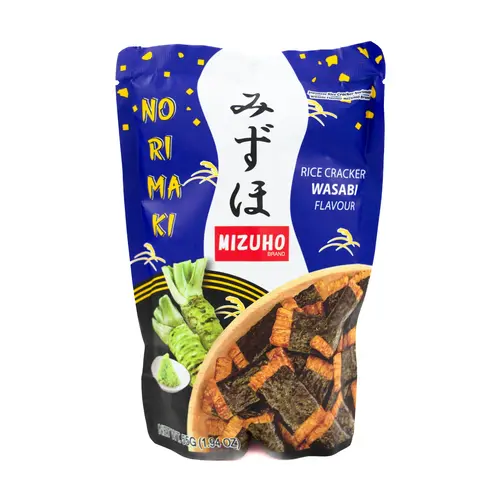 MIZUHO Seaweed Rice Crackers Wasabi 36 Pcs x 55 Grams MIZUHO Seaweed Rice Crackers Wasabi 36 Pcs x 55 Grams