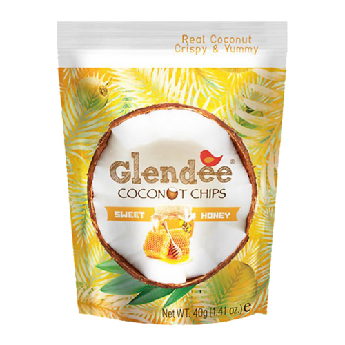 GLENDEE Coconut Chips Sweet Honey 36 Pcs x 40 Grams GLENDEE Coconut Chips Sweet Honey 36 Pcs x 40 Grams