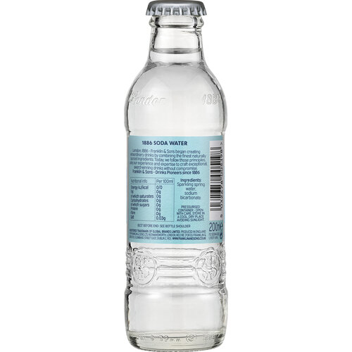 FRANKLIN & SONS Soda Water 24 Pieces x 200 ml