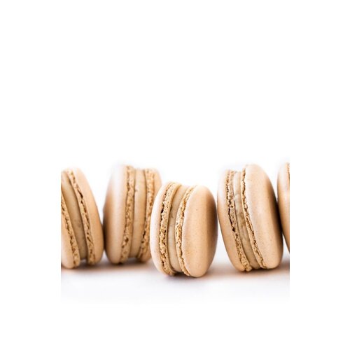 DGF SERVICE & ROYAL Light Brown Mini Macaron Shells 1 Box (128 Pcs x  6 Grams)