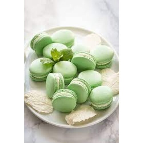 DGF SERVICE & ROYAL Green Mini Macaron Shells 1 Box (128 Pcs x 6 Grams)