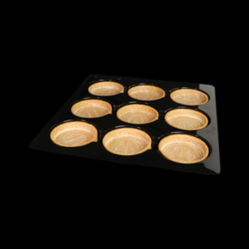 LA ROSE NOIRE Oatmeal Large Round 9 Pieces x 5 Trays