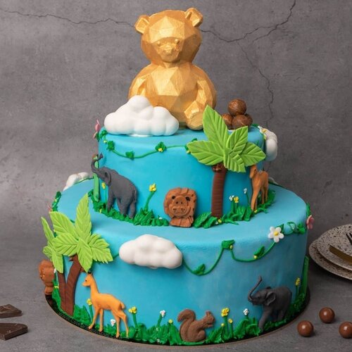 POPCORN PASSION Jungle Birthday Cake (Boy) 6 KG