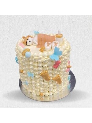 POPCORN PASSION Baby Shower Vanilla Cake