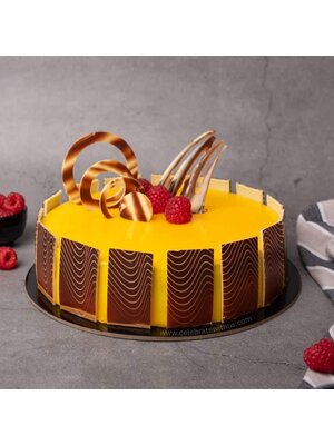 Mango Raspberry Mousse Cake