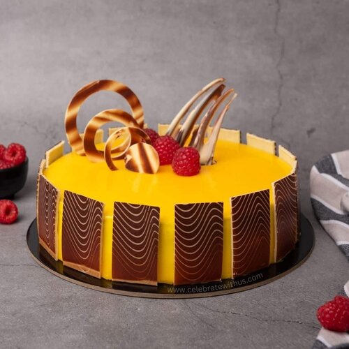 POPCORN PASSION Mango Raspberry Mousse Cake