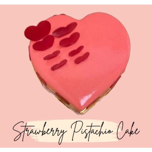 POPCORN PASSION Strawberry Pistachio Cake