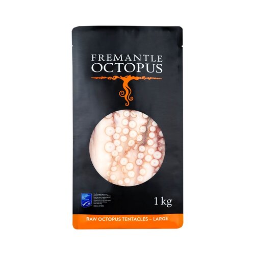 FREMANTLE OCTOPUS Octopus Raw Tentacles Large 1 KG (5 -8 Pieces Per Packs)