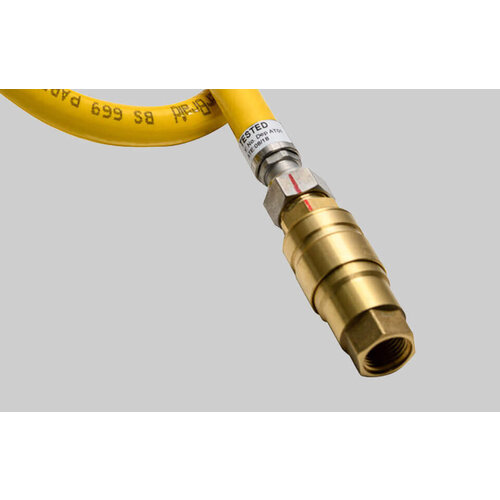 CB34-100QR - 3/4" Fully Braided Gas Hose, 1000 mm Length