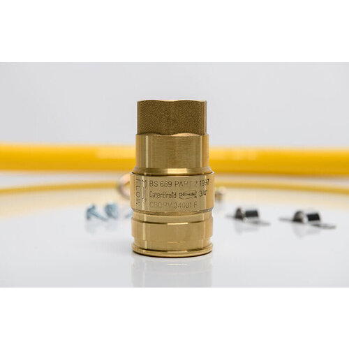 CB34-100QR - 3/4" Fully Braided Gas Hose, 1000 mm Length