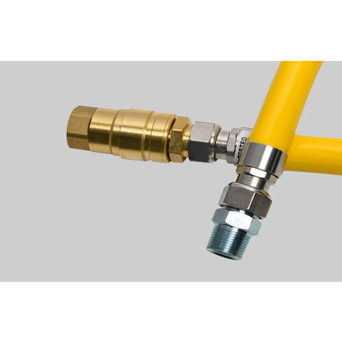 CB34-100QR - 3/4" Fully Braided Gas Hose, 1000 mm Length