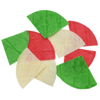 Mixed Chips Colour Unfried  (Red,Green,White) 30 Lbs
