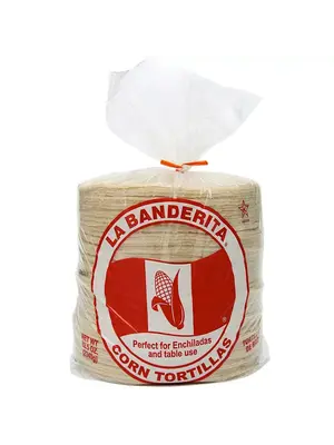 LA BANDERITA Enchilada Corn Tortilla White 5'' (90 Pieces/Pack)