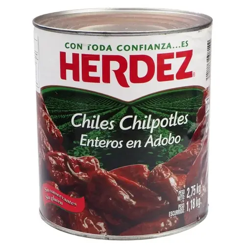 HERDEZ Chipotle Whole In Adobo Sauce 6 x 2.75 KG HERDEZ Chipotle Whole In Adobo Sauce 6 x 2.75 KG