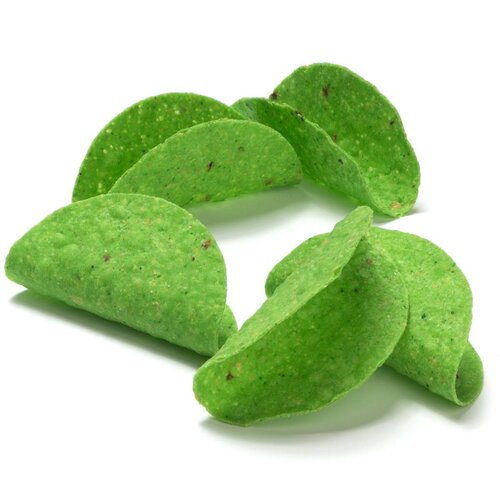 CM Mini Taco Shells 3'' (Green Colour, Bite Sized) 12 x 24 Pieces CM Mini Taco Shells 3'' (Green Colour, Bite Sized) 12 x 24 Pieces