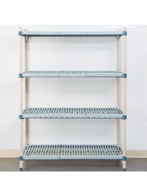 METRO Metro 4 Tier Shelving Unit- MQ2136G + MQ74PE  (USED)