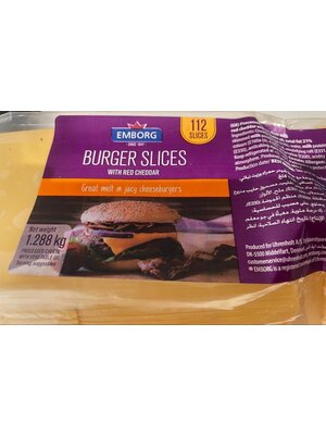 EMBORG Burger Slices with Red Cheddar