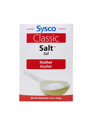 SYSCO Kosher Salt Flakes Coarse 12x3 Lbs
