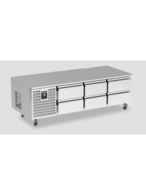 PRECISION HUBC611-UHHH-3-Section with 6 Drawers GN 1/1 Under Broiler Counter Refrigerator (50Hz)